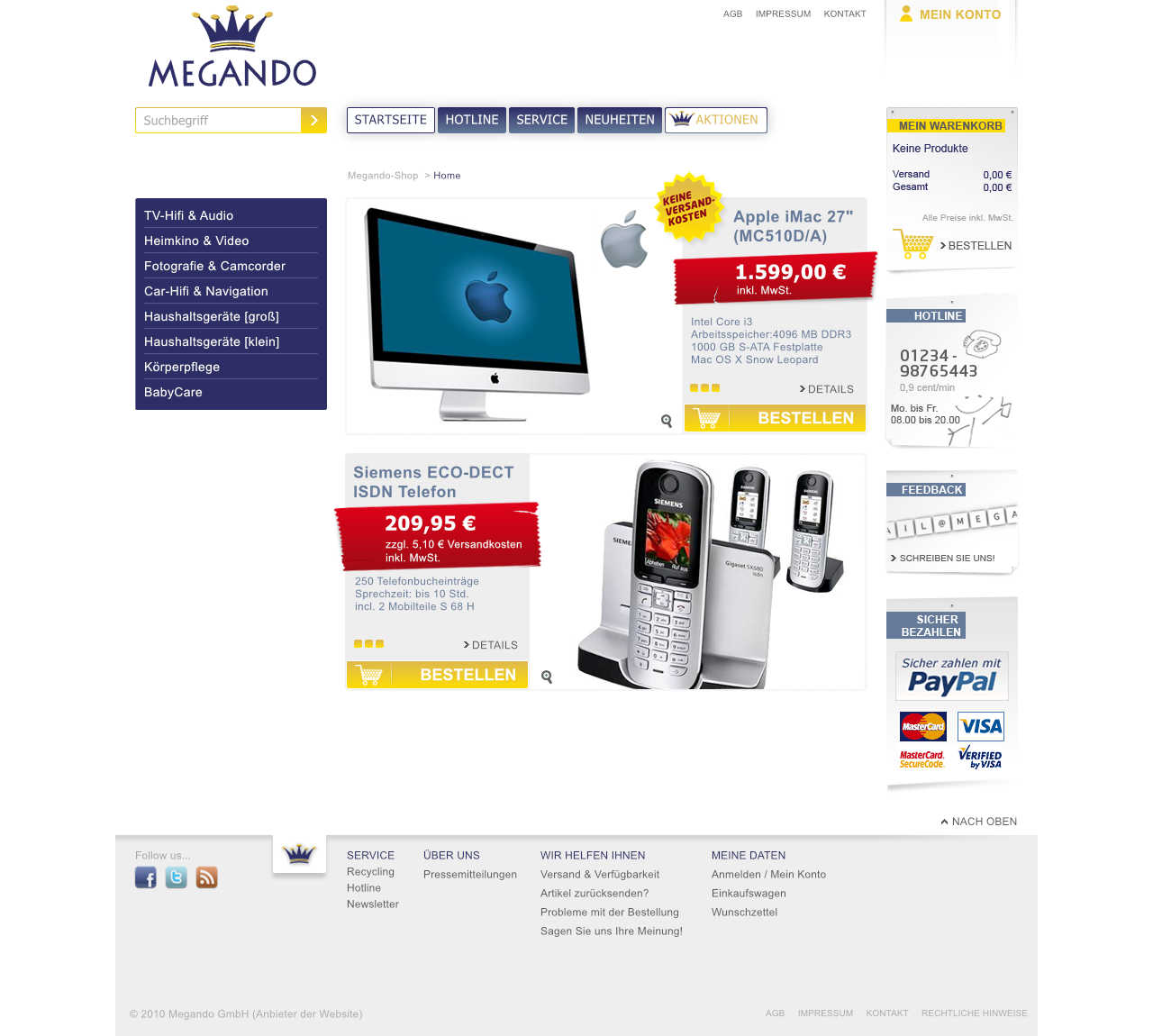 Megando — Startseite