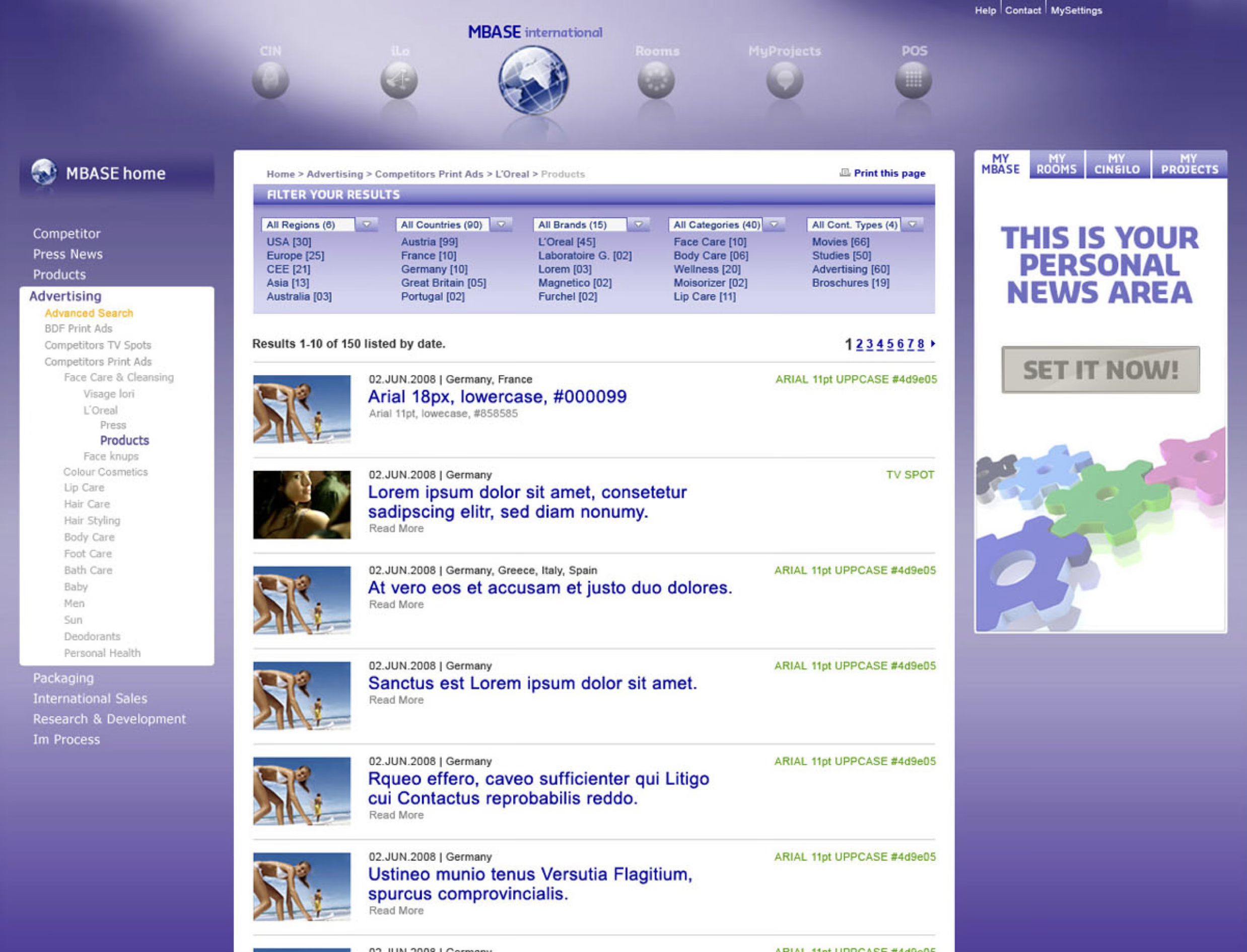 Beiersdorf Enterprise UI